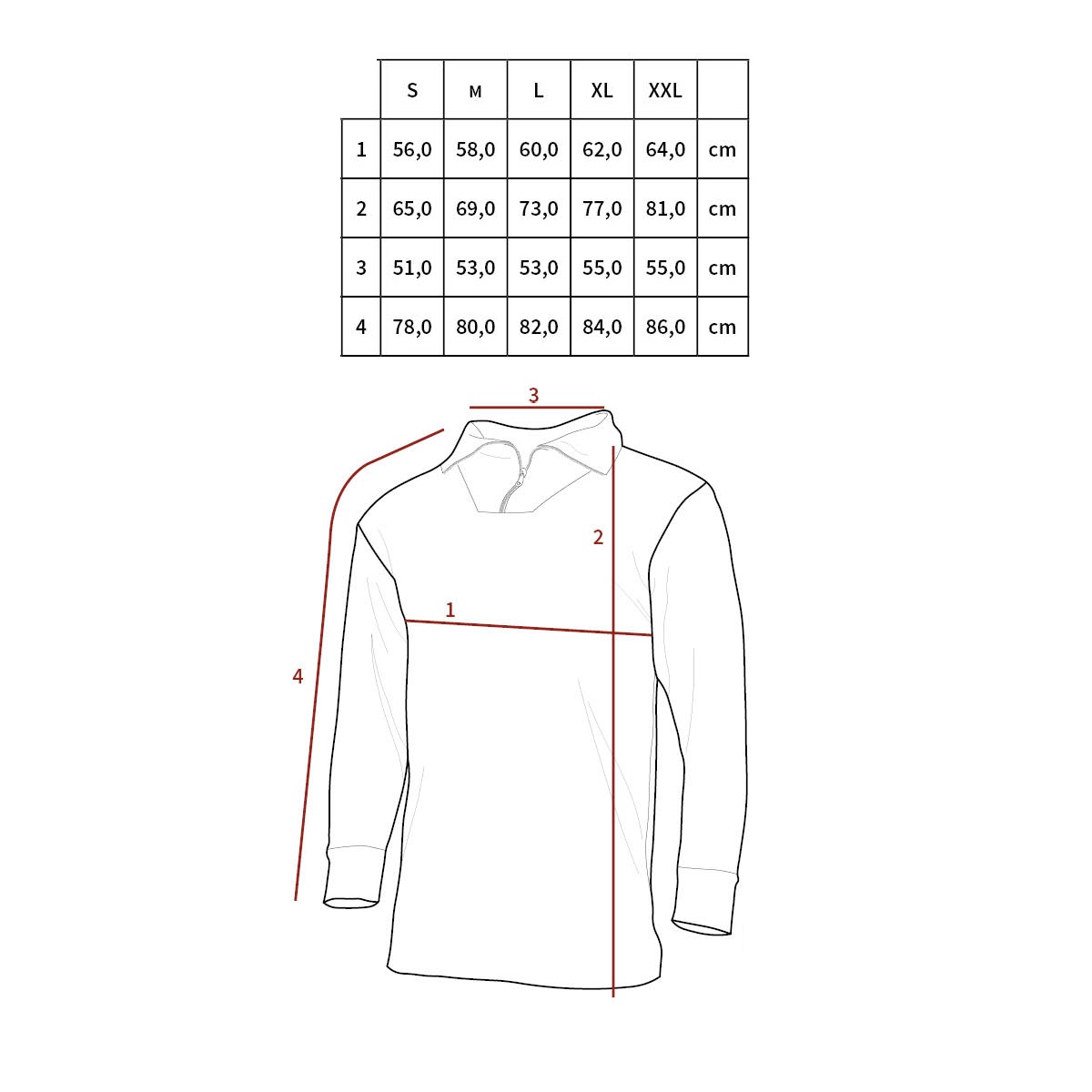 Košile taktická  UBACS tabulka