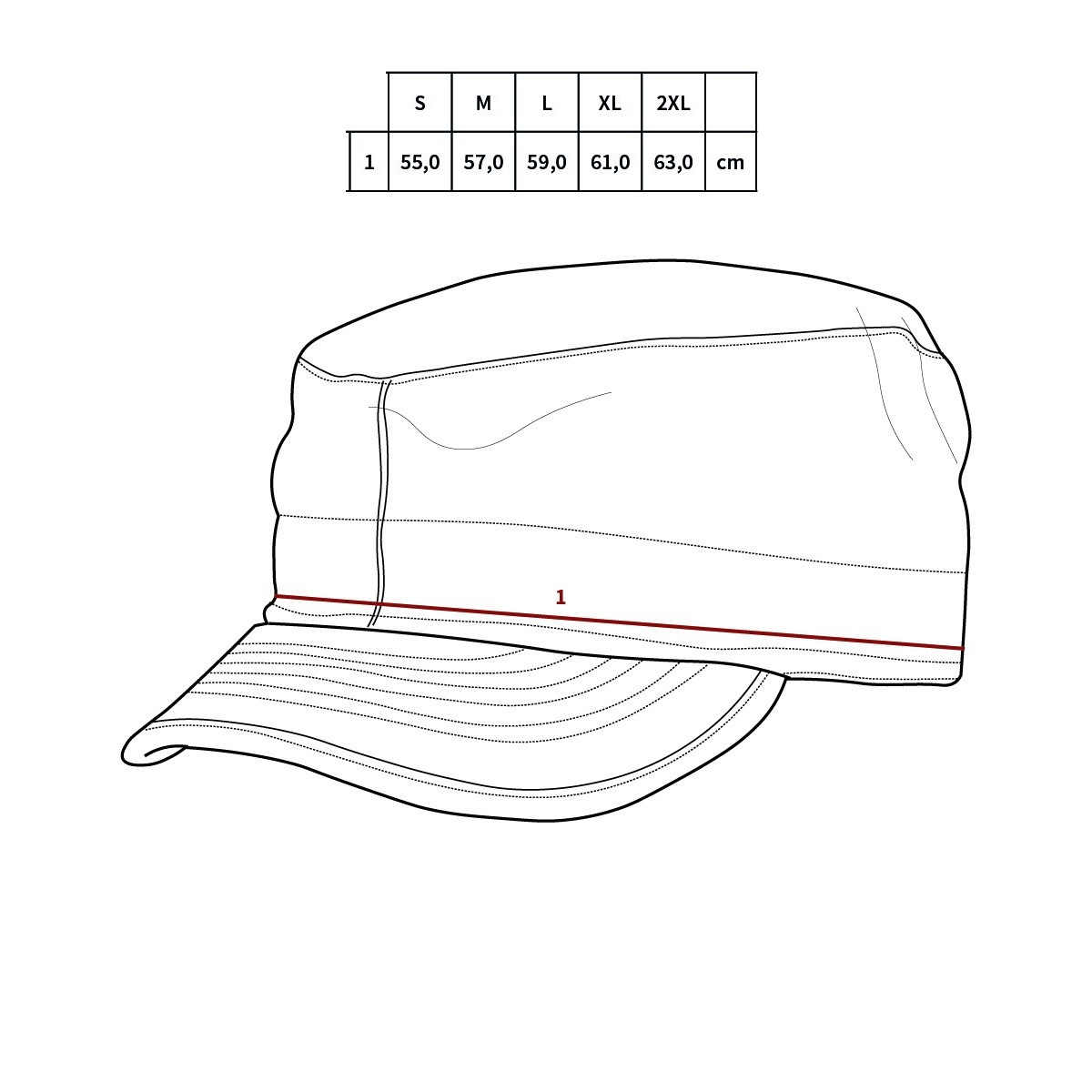 Čepice polní US BDU  Rip Stop tabulka