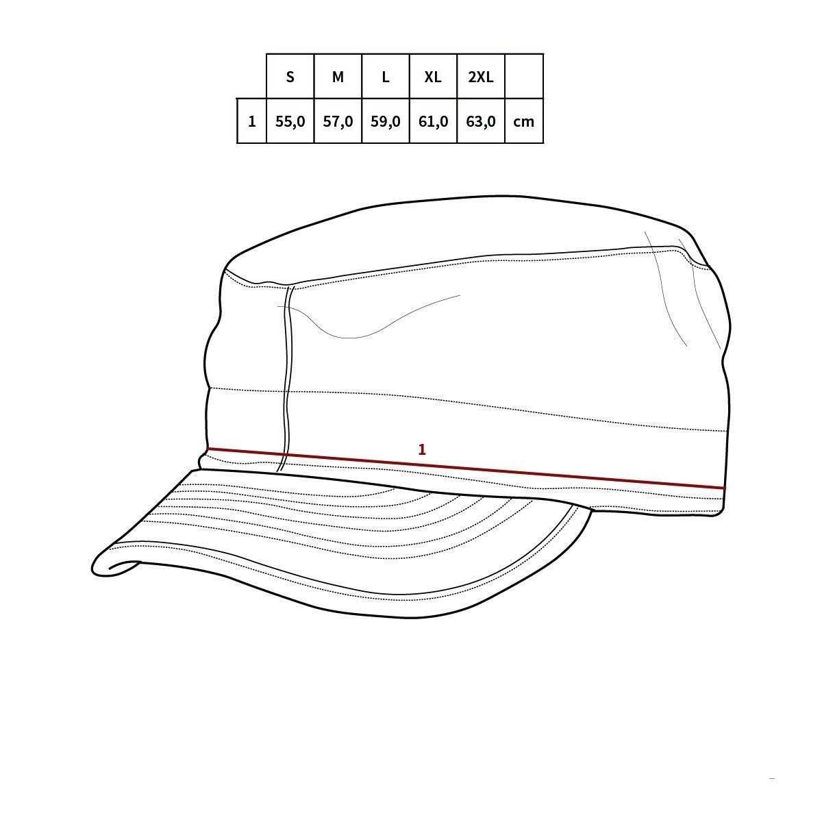 Čepice polní US  Rip Stop tabulka