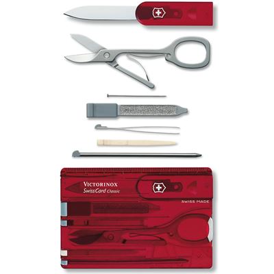 Carta SwissCard CLASSIC ROSSA trasparente