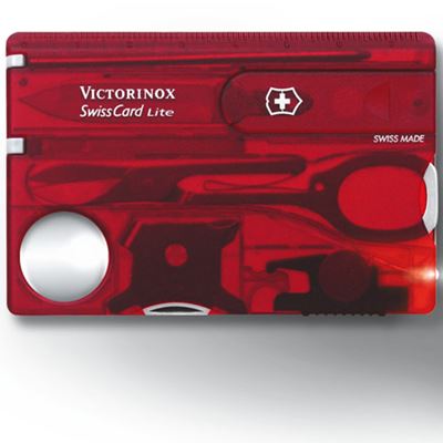 Carta SwissCard LITE ROSSA trasparente