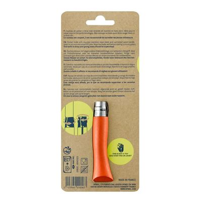 Coltello OPINEL per bambini VRI INOX No.07 HABR ARANCIONE OPINEL 002363 6