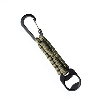 Portachiavi PARACORD con moschettone e apribottiglie TAN