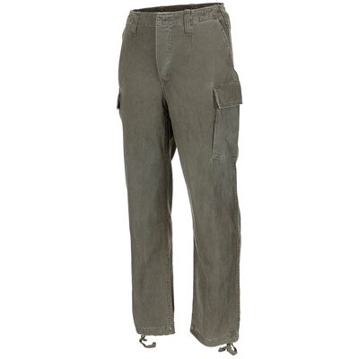Pantaloni BW stile moleskin prelavati STONEWASHED VERDI