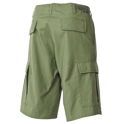 Pantaloncini US taglio BDU rip-stop VERDI MFH 01512B 3