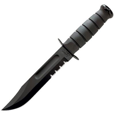Coltello FIGHTING/UTILITY lama seghettata NERO