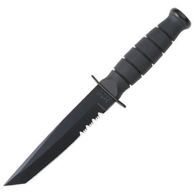 Coltello FIGHTING/UTILITY TANTO lama seghettata NERO