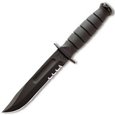 Coltello FIGHTING/UTILITY SHORT lama seghettata NERO