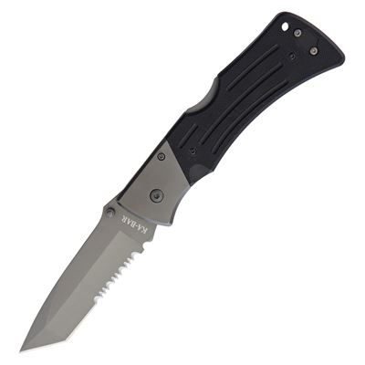 Coltello pieghevole G10 MULE TANTO NERO lama dentellata