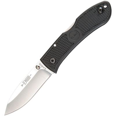 Coltello pieghevole DOZIER HUNTER lama liscia ARGENTO/NERO