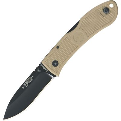 Coltello pieghevole DOZIER HUNTER lama liscia NERO/COYOTE BROWN