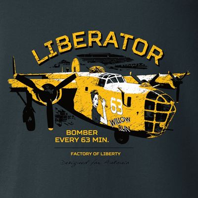 Maglietta LIBERATOR WILLOW RUN GRIGIA ANTONIO® 021457 3