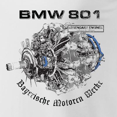 Maglietta con motore aeronautico BMW 801 BIANCA ANTONIO® 0214911 2
