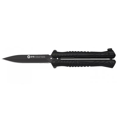Coltello a farfalla 02199 lama liscia NERO