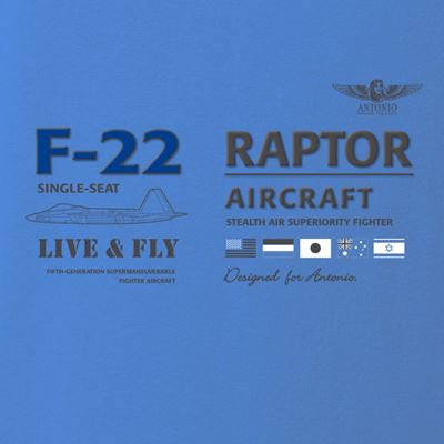 Maglietta F-22 RAPTOR BLU ANTONIO® 0313015 5