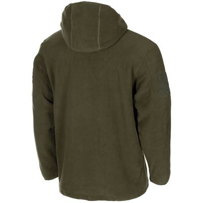 Felpa FLEECE con cappuccio e zip TACTICAL VERDE MFH 03861B 3
