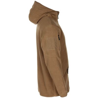 Felpa FLEECE con cappuccio e zip TACTICAL COYOTE MFH 03861R 2