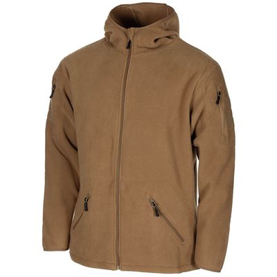 Felpa FLEECE con cappuccio e zip TACTICAL COYOTE