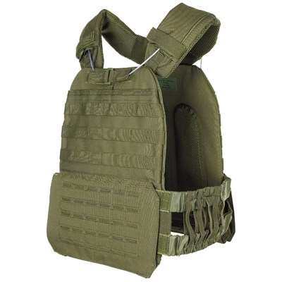 Gilet tattico con sistema di sgancio LASER MOLLE VERDE