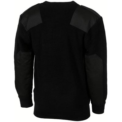 Maglione BW con tasca sul petto e spalline NERO MFH 05021A 2