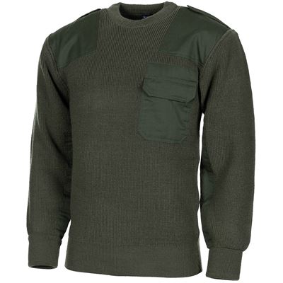 Maglione BW con taschino sul petto e spalline VERDE