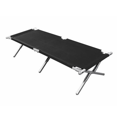 Letto da campo modello US CAMP pieghevole 600D con sacca NERO