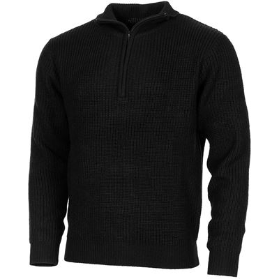 Maglione islandese TROYER con cerniera NERO