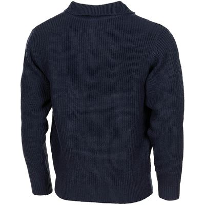 Maglione islandese TROYER con cerniera BLU MFH 05505G 2