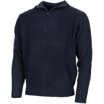 Maglione islandese TROYER con cerniera BLU