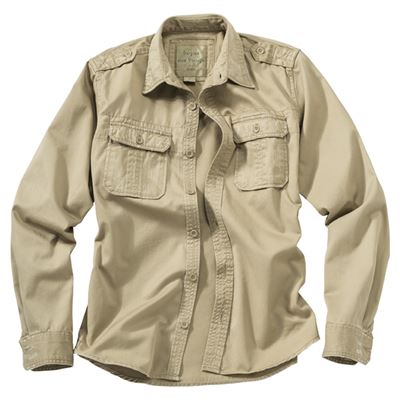 Camicia RAW VINTAGE a maniche lunghe KHAKI