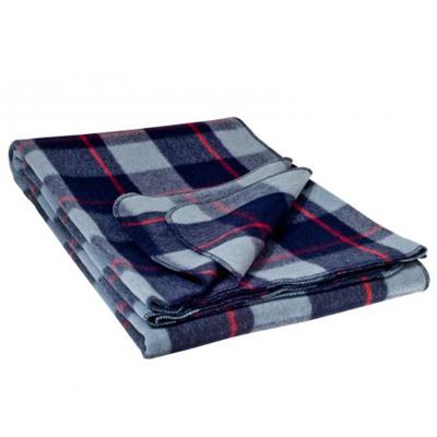 Coperta di lana a quadri 225 x 150 cm ANTRACITE