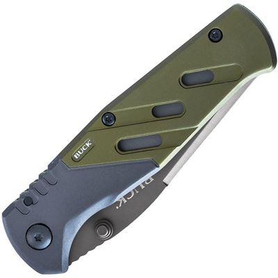 Coltello pieghevole TREKKER XLT lama combinata BUCK 0736GRXWM-B 2