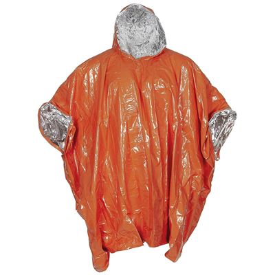 Poncho EMERGENCY ALU ARANCIONE/ARGENTO