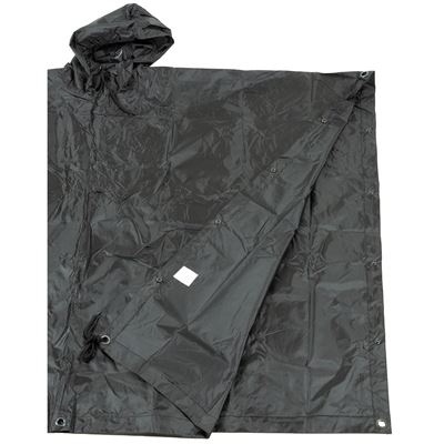 Poncho US rip-stop 144x223 cm NERO MFH 08524A 2