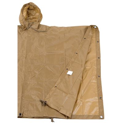 Poncho US rip-stop 144x223 cm COYOTE BROWN MFH 08524R 2