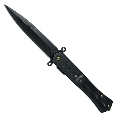 Coltello pieghevole BLACK MARBLE lama liscia NERO