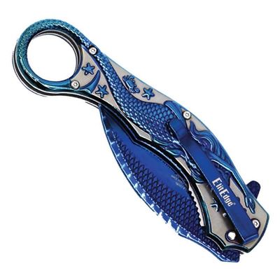 Coltello pieghevole MERMAID karambit BLU ElitEdge 10-A120BL 2