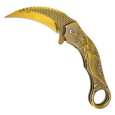 Coltello pieghevole MERMAID karambit ORO