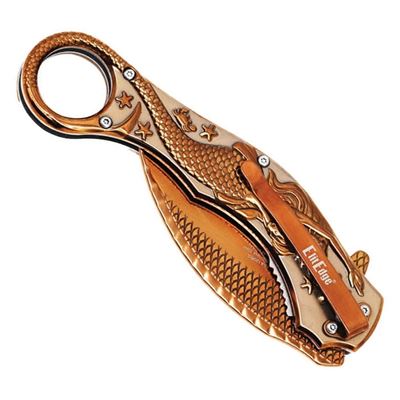 Coltello pieghevole MERMAID karambit ROSE GOLD ElitEdge 10-A120RG 2