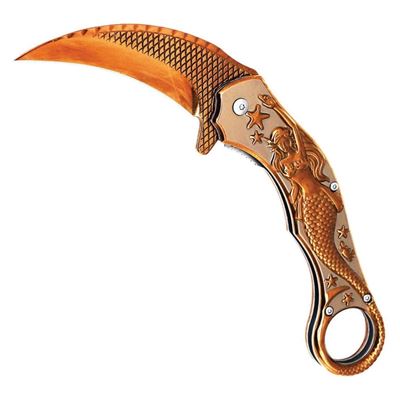 Coltello pieghevole MERMAID karambit ROSE GOLD