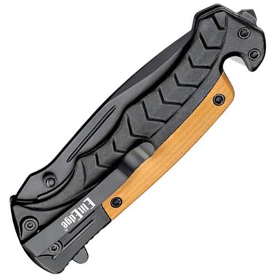 Coltello pieghevole RESCUE con lama liscia ElitEdge 10-A141BK 2