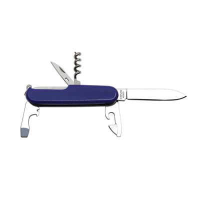 Coltello DŮSTOJNICKÝ 5F pieghevole INOX impugnatura PLASTICA BLU MIKOV 100-NH-5F 5