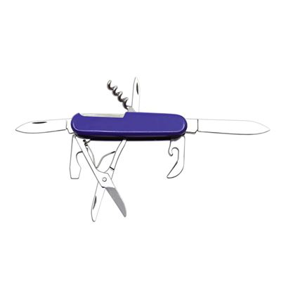 Coltello DŮSTOJNICKÝ 7B pieghevole INOX impugnatura PLASTICA BLU MIKOV 100-NH-7B 4