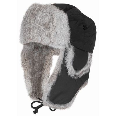 Beranice pelliccia di coniglio invernale NERO