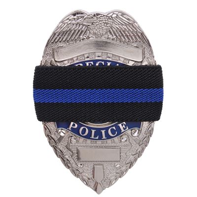 Nastro funebre BLU LINEA elastico