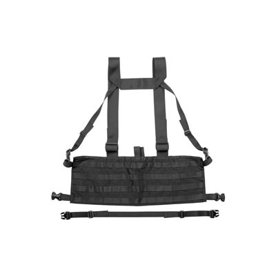 Gilet chest rig MOLLE PALS in tessuto leggero 600D NERO