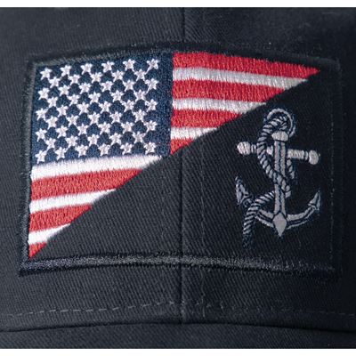 Cappellino con ricamo del logo US NAVY e bandiera americana BLU ROTHCO 10169 3