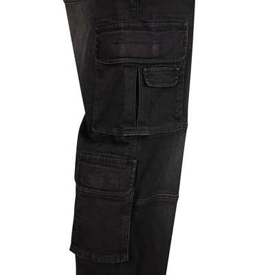 Pantaloni jeans Denim CARGO NERI BRANDIT 1026 3