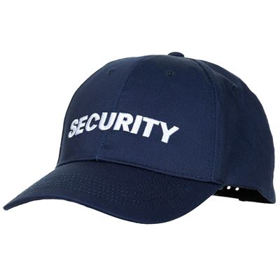 Cappellino da baseball ricamato SECURITY taglia unica BLU