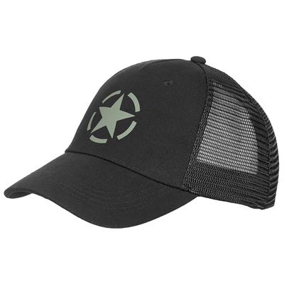 Cappellino TRUCKER STAR a rete NERO